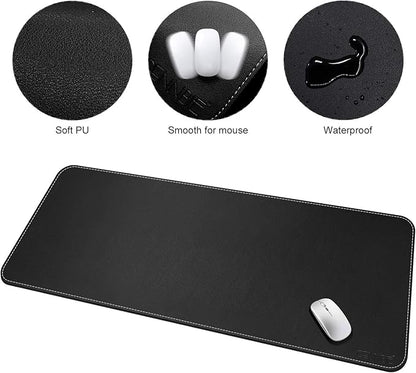 CENNBIE 59" x 27.5" Large Leather Desk Mat, Extended Mega Size Mouse Pad - Image 2
