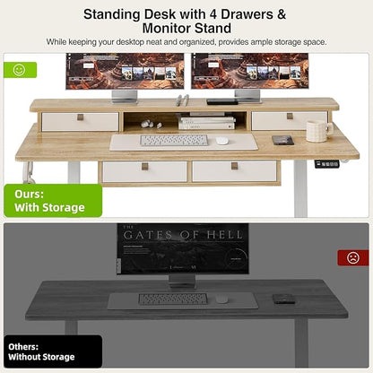 Grandder 55 x 28 inch Electric Standing Desk - Image 4