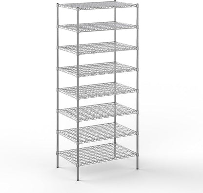Regal Altair 24" Deep x 36" Wide x 86" Height Wire Shelving Kit | 8-Tier | NSF by Regal+Altair