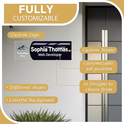 Acrylic Door Name Plate Personalized Office Name Plate Custom Door Sign - Image 2