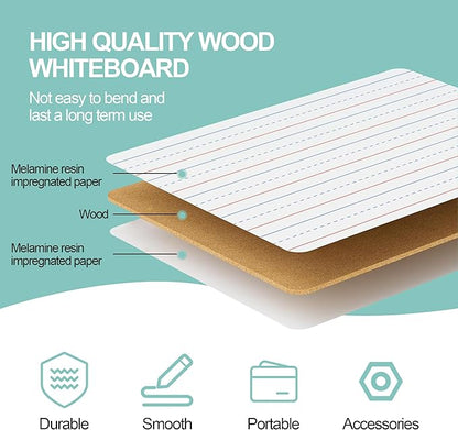 32 Pack Small White Boards, Double Sided Personal Dry Erase Boards - Image 6