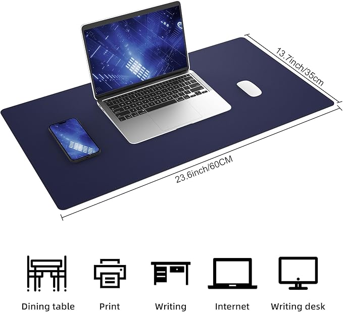 AFIING Dual-Sided Desk Pad, Natural Cork & PU Leather Large Mouse mats - Image 2