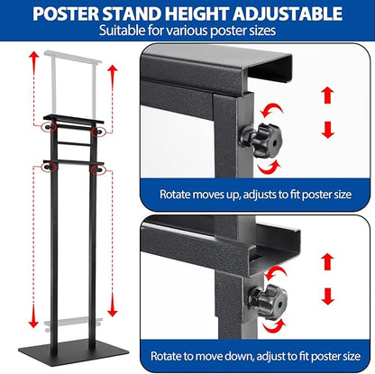 VAIIGO 2Pack Poster Stand for Display, Heavy Duty Floor Standing Sign Holder - Image 4