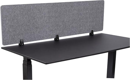 Stand Up Desk Store ReFocus Raw Clamp-On Acoustic Desk Divider Mounted Privacy by SStandUpDeskStore