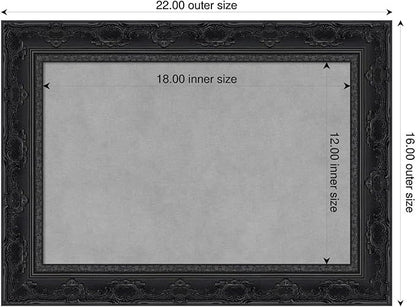 Amanti Art Black Framed Magnetic Board 16x22 Small Vision Board - Image 2