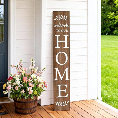 Welcome Sign for Front Porch, Farmhouse Vertical Outdoor Porch Decorations for - Image 9