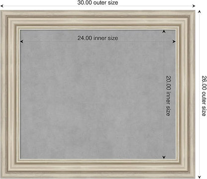 Amanti Art Silver Framed Magnetic Board 26x30 Medium Vision Board - Image 2