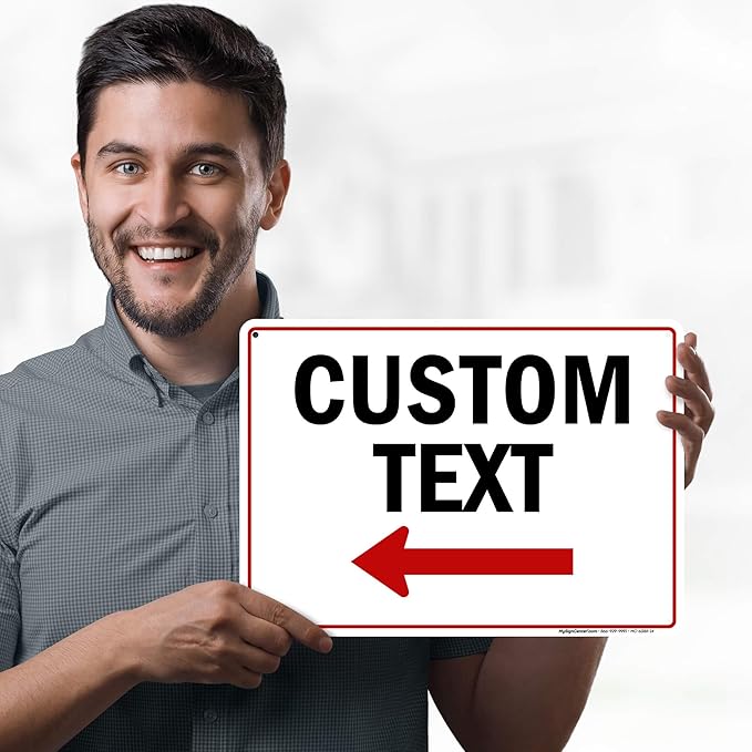 Custom Arrow, Custom Directional Sign, Left Arrow, 10x14 Inches, Rust Free .040 - Image 2