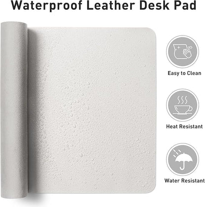 Aothia Faux Leather Desk Mat – Large Mouse Pad, Non-Slip PU Leather Blotter - Image 6