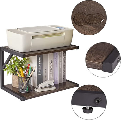 IBUYKE 2-Tier Desktop Printer Stand Holder, Book Shelf Printer Shelf - Image 3