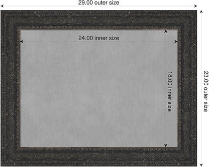 Amanti Art Black Framed Magnetic Board 23x29 Medium Vision Board - Image 2