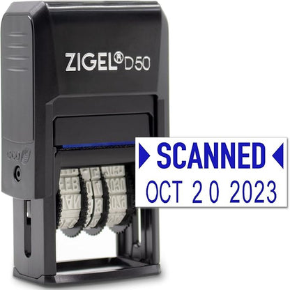 ZIGEL D50 Date Stamp with Scanned by ZIGEL