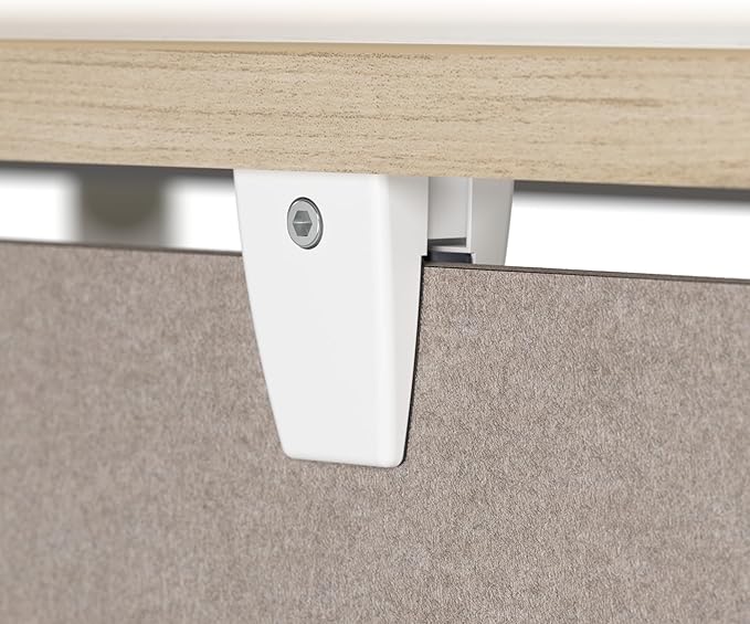 Bush Business Furniture 22W Desktop Privacy Screen in Warm Beige, Desk Mounted - Image 8