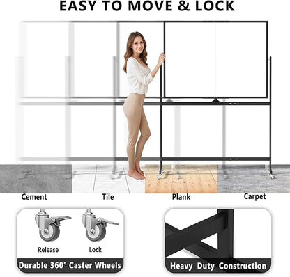 Neatsure Large Rolling Whiteboard on Wheels - Image 4