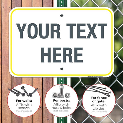 Personalized Custom Customize for Office, Delivery Yellow Sign, 12x18 Inches - Image 4