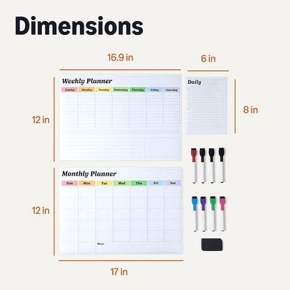 Amazon Basics Magnetic Dry Erase Calendar Whiteboard Set - Image 5