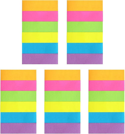 Eastern Wolf 30 Pads 0.5x1.8 Sticky Notes Flags Tabs Page Markers 6 Bright - Image 3