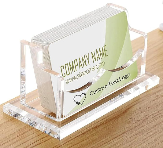 HJX Custom Business Card Holder Desk-Personalized Engraved Wooden Business Card by Unknown