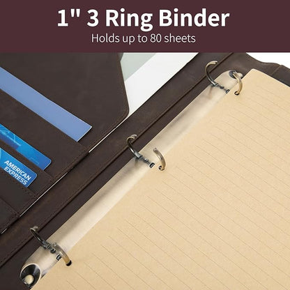 Geslun Personalized Genuine Leather 3 Ring Binder, Custom Engraved 8.5 x 11 - Image 9