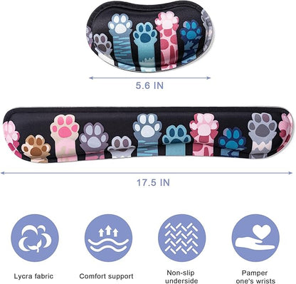 Hoewina Keyboard Wrist Rest, Ergonomic Wrist Rest, Superfine Fabric and Gel - Image 2