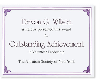 PaperDirect Purple on White Classic Specialty Certificates, 8½ x11, Foil Accents - Image 2