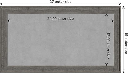 Amanti Art Grey Framed Magnetic Board 15x27 Small Vision Board - Image 4