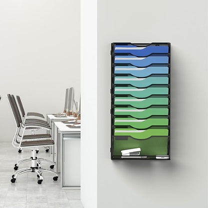 Kuntine.B Wall File Organizer Office Hanging Magazine Holder Wall File Organizer - Image 6