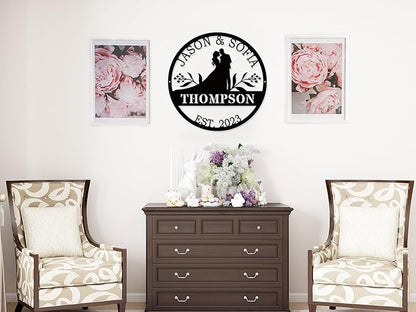 Wedding Couple Sign Metal, Personalized - Image 5