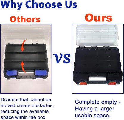Double Side Tool Box Organizer, Hardware Storage Box, Portable Small Parts - Image 3