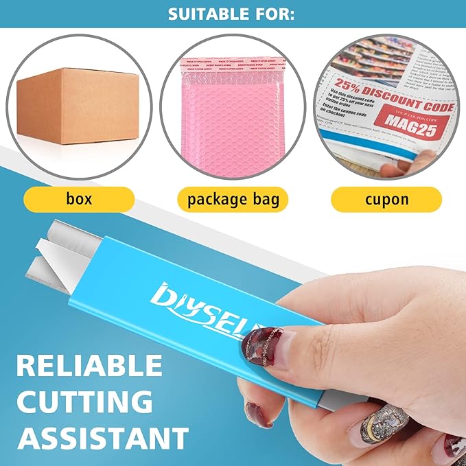DIYSELF Box Cutters, 12 Pack Box Cutter Retractable, Box Cutters Knife - Image 4