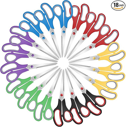 Xnluothsk 18 Packs 8" Sewing Craft Scissors Bulk, Stainless Steel Shears by Xnluothsk