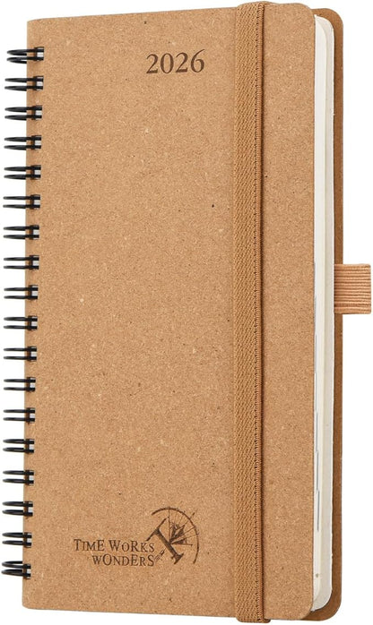 POPRUN 2026 Recycled Weekly Planner 12 Months Pocket Size by POPRUN