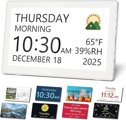 10.1" Digital Clock with Date and Day by Mesqool