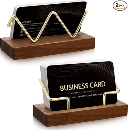 Amyhill 2 Pieces Wood Business Card Holder by Amyhill