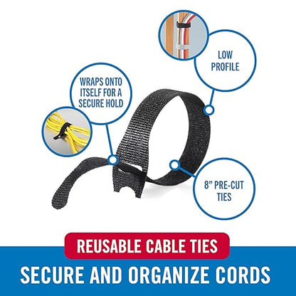 VELCRO Brand 150 Pack Reusable Cable Ties - Image 2