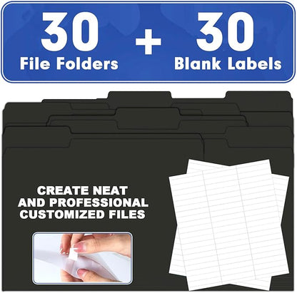 File Folder, HERKKA 30 Pack 1/3 Cut Tab File Folders, File Folders Great - Image 5