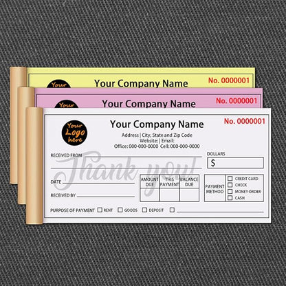 Personalized Invoice Book Custom 2 Part/3 Part Receipt Book Quote Estimate - Image 2