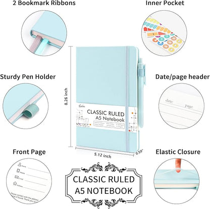 feela 12 Pack Notebooks Journals Bulk, Hardcover Notebook Classic Ruled Lined - Image 2