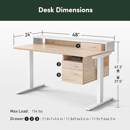 FEZIBO Electric Standing Desk 48 x 24 Inch - Image 2