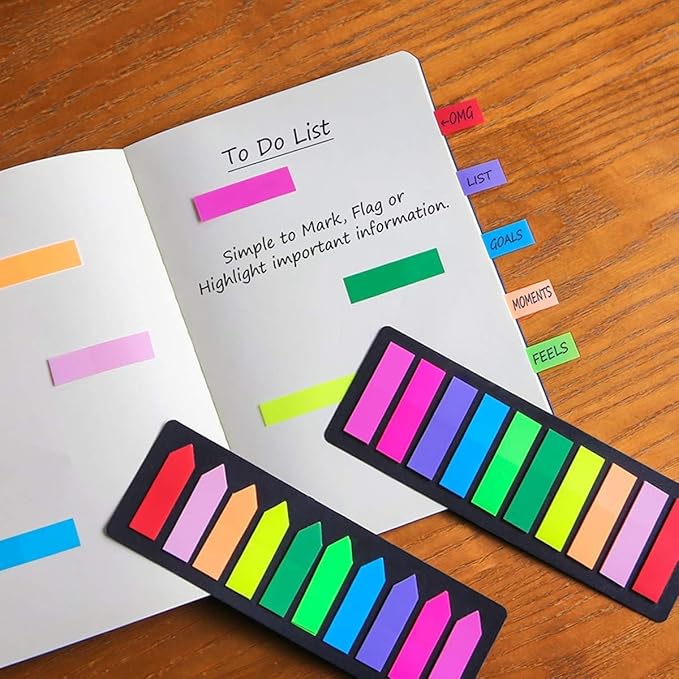 KICNIC 3000 Pieces Page Markers Sticky Index Tabs, Arrow Flag Tabs Self Adhesive - Image 2