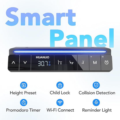 HUANUO One-Piece AI-Powered Electric Standing Desk, Smart APP, Compatible - Image 6