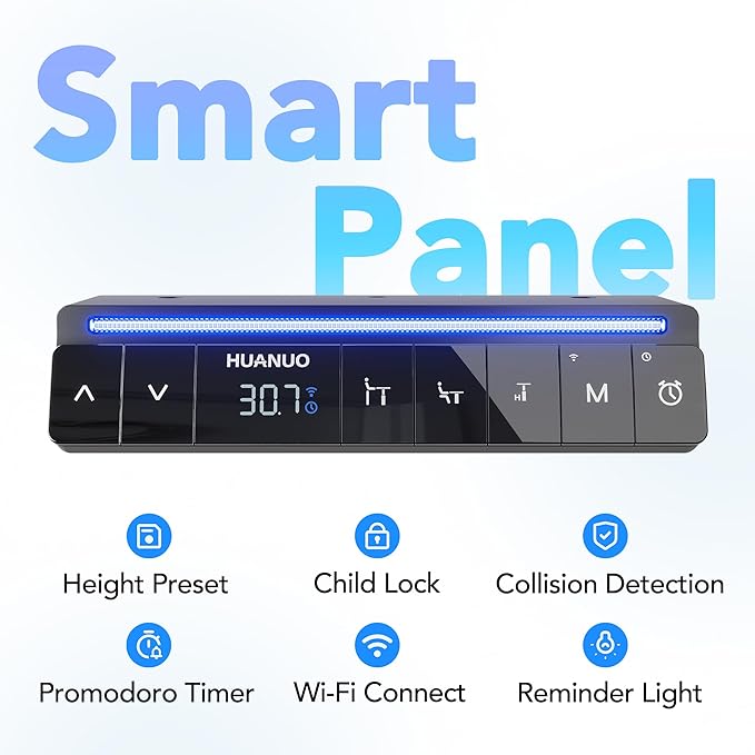 HUANUO One-Piece AI-Powered Electric Standing Desk, Smart APP, Work - Image 6