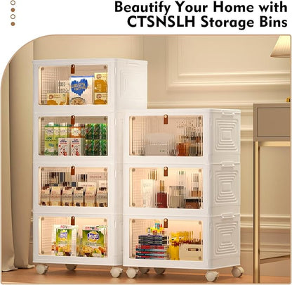 CTSNSLH 4 Tier Plastic Storage Bins and Boxes Organizer - Image 2