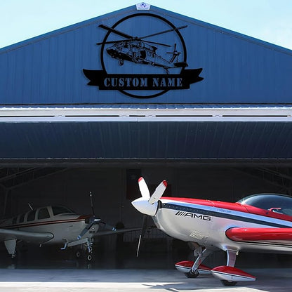 Personalized Metal Airplane Wall Art, Airplane Name Sign, Customized Pilot Name - Image 5