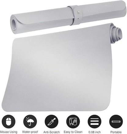 Boutilon Leather Desk Pad Protector, Non-Slip Mouse Pad, Laptop Desk Pad - Image 3