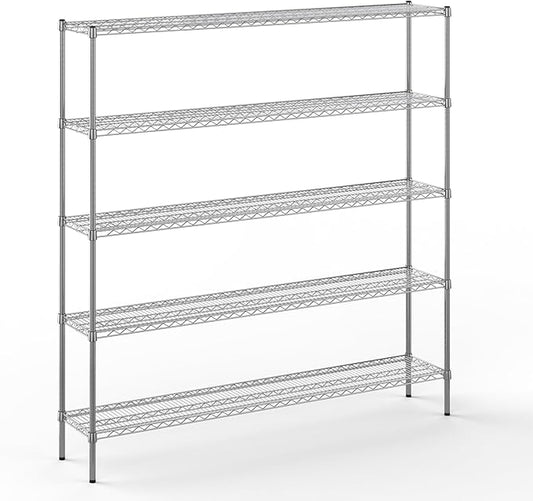 Regal Altair 14" Deep x 72" Wide x 74" Height Wire Shelving Kit | 5-Tier | NSF by Regal+Altair