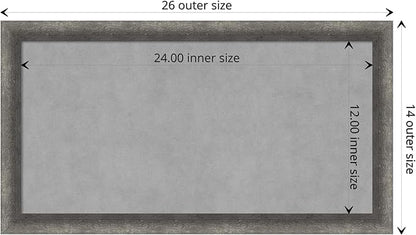 Amanti Art Grey Framed Magnetic Board 14x26 Small Vision Board - Image 4