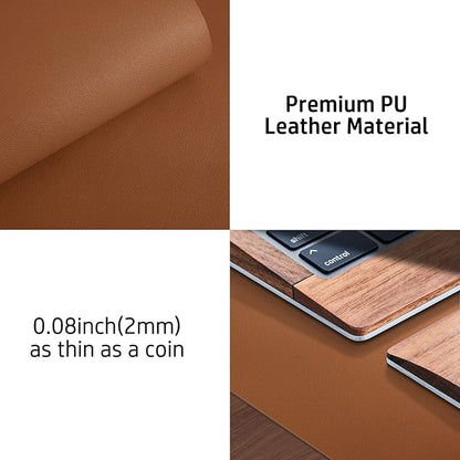 Aothia Leather Desk Pad Protector, Mouse Pad, Office Desk Mat, Non-Slip PU - Image 8