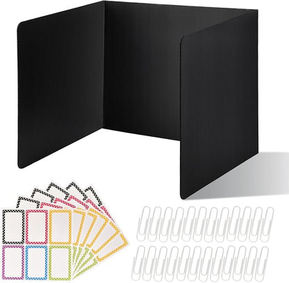 ZYINOZOC 24 Pack Desk Dividers for Students, 3-Fold Privacy Screens, Testing by Unknown