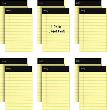 Emraw Jr. Legal pad, Small Note Pads Legal Ruled Writing Pad. Perforated Edge. by ENDAY